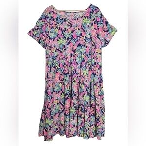 NWT Lilly Pulitzer Jodee Swing Dress Size XXL pre-owned in oyster bay navy seen